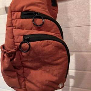 FP Orange Quilted Sling Bag